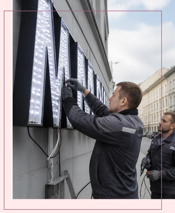 Изготовление и монтаж светодиодных LED вывесок в Алейске